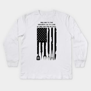 BBQ American Fag Kids Long Sleeve T-Shirt